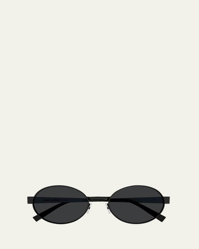 Logo Metal Oval Sunglasses